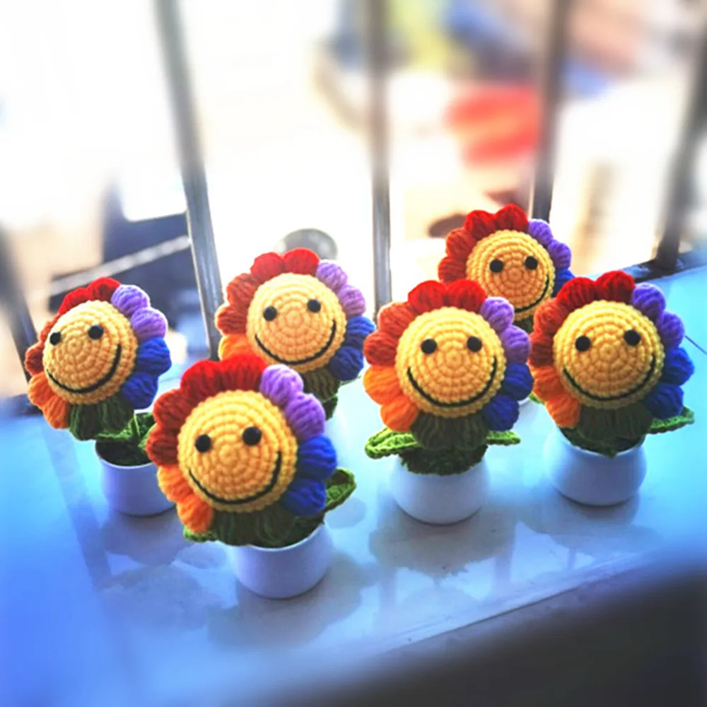 Кавайные цветочные горшки в виде подсолнухов подарки для гостей на свадьбу