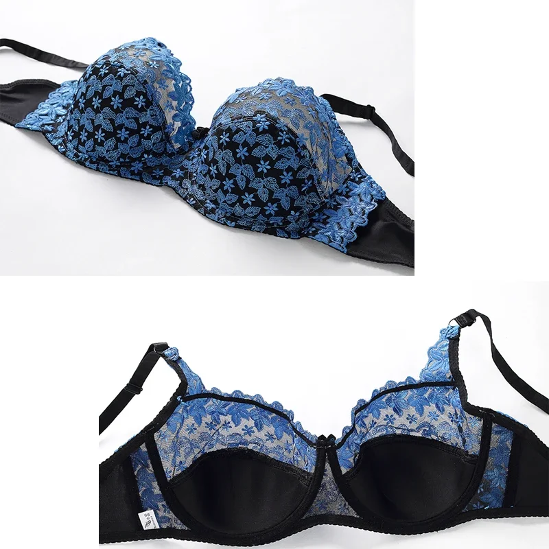 Сексуальный бюстгальтер пуш-ап прозрачный женский с большой грудью нижнее белье