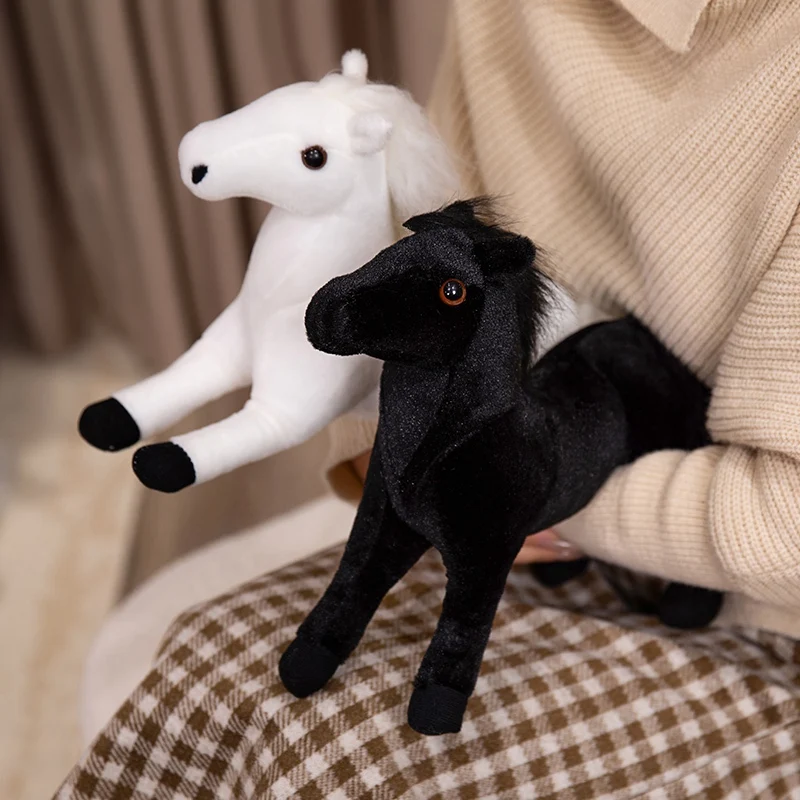 28 см милая очаровательная реалистичная лошадь плюшевая игрушка мягкая кукла