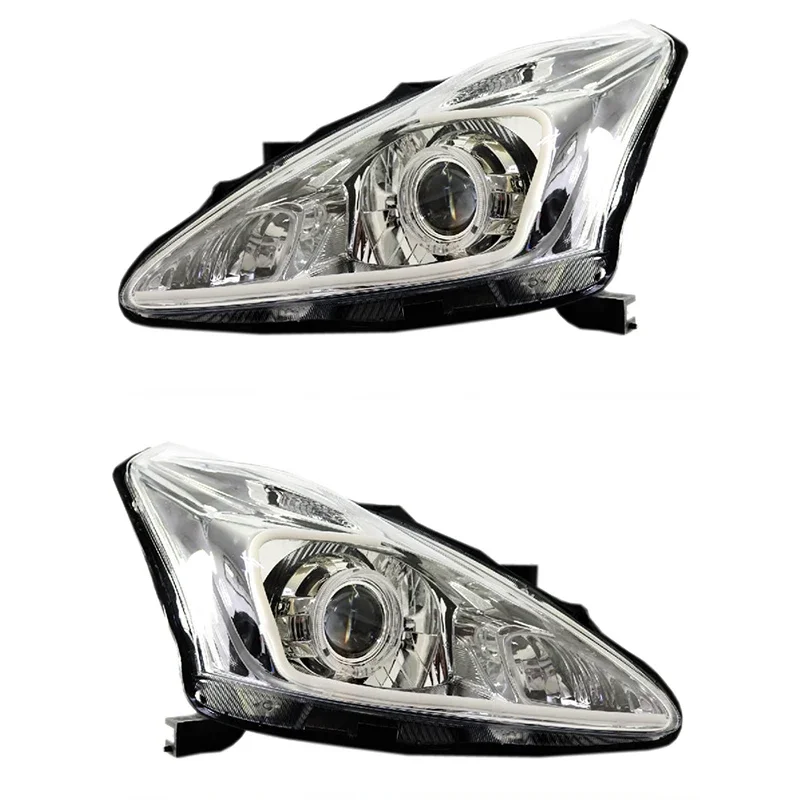 Фото Кастомизированные светодиодные фары Full LED для Nissan TIIDA 2005-2014 с биксеноновыми линзами и дневными ходовыми огнями (DRL) №5