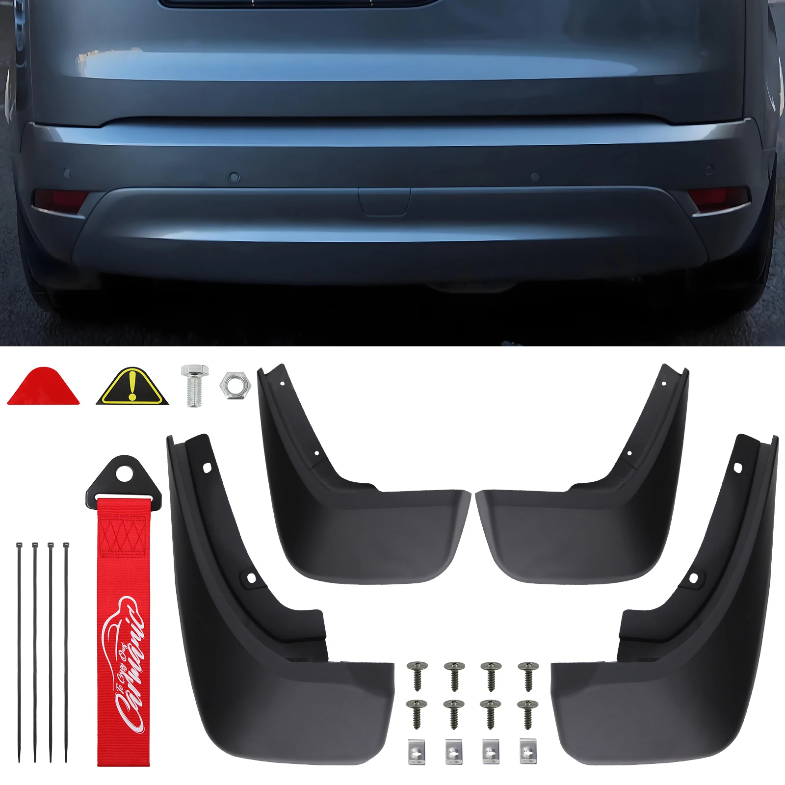 Брызговики с буксировочным ремнем для Land Rover Discovery 5 LR5 L462 2017-2021