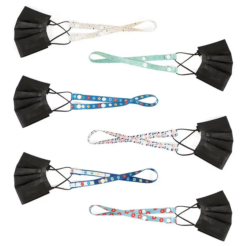 

6pcs Mask Lanyard Face Bandanas Extender Strap Handy Adjustable Mask Holder Hanger Comfy Ear Saver For Children Adults