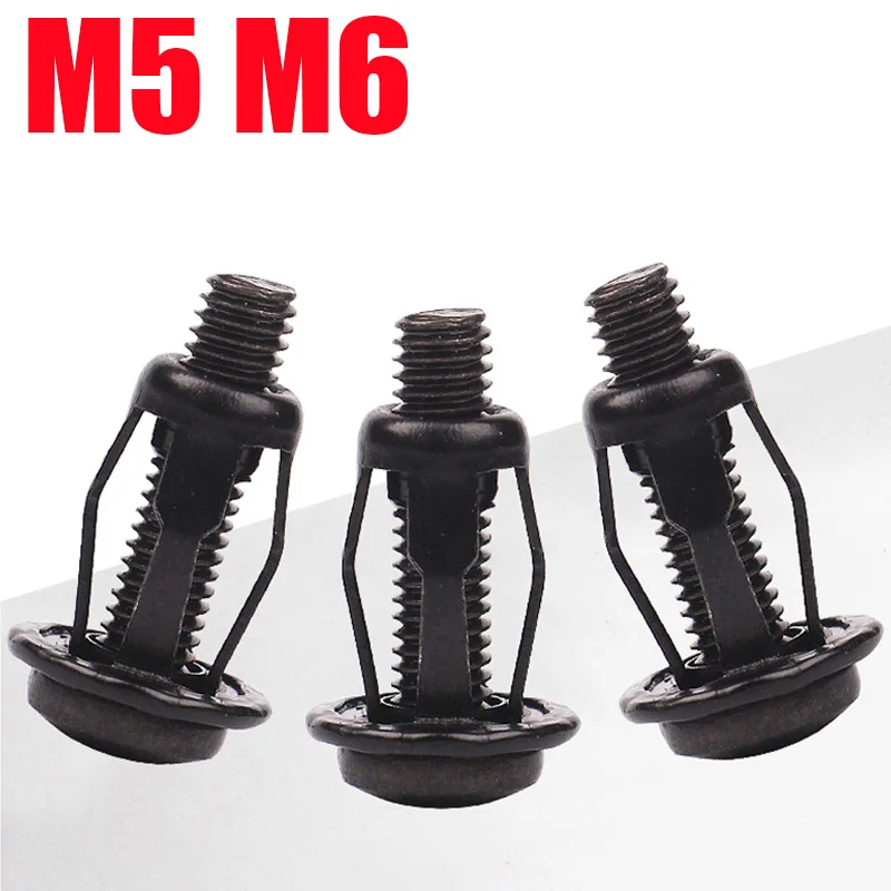 

Black Carbon Steel Petal Rivets Lock Nut Bolt M4 M5 M6 Hollow Iron Aluminum Rivet Gun Riveter Fixed License Plate For Car Screw