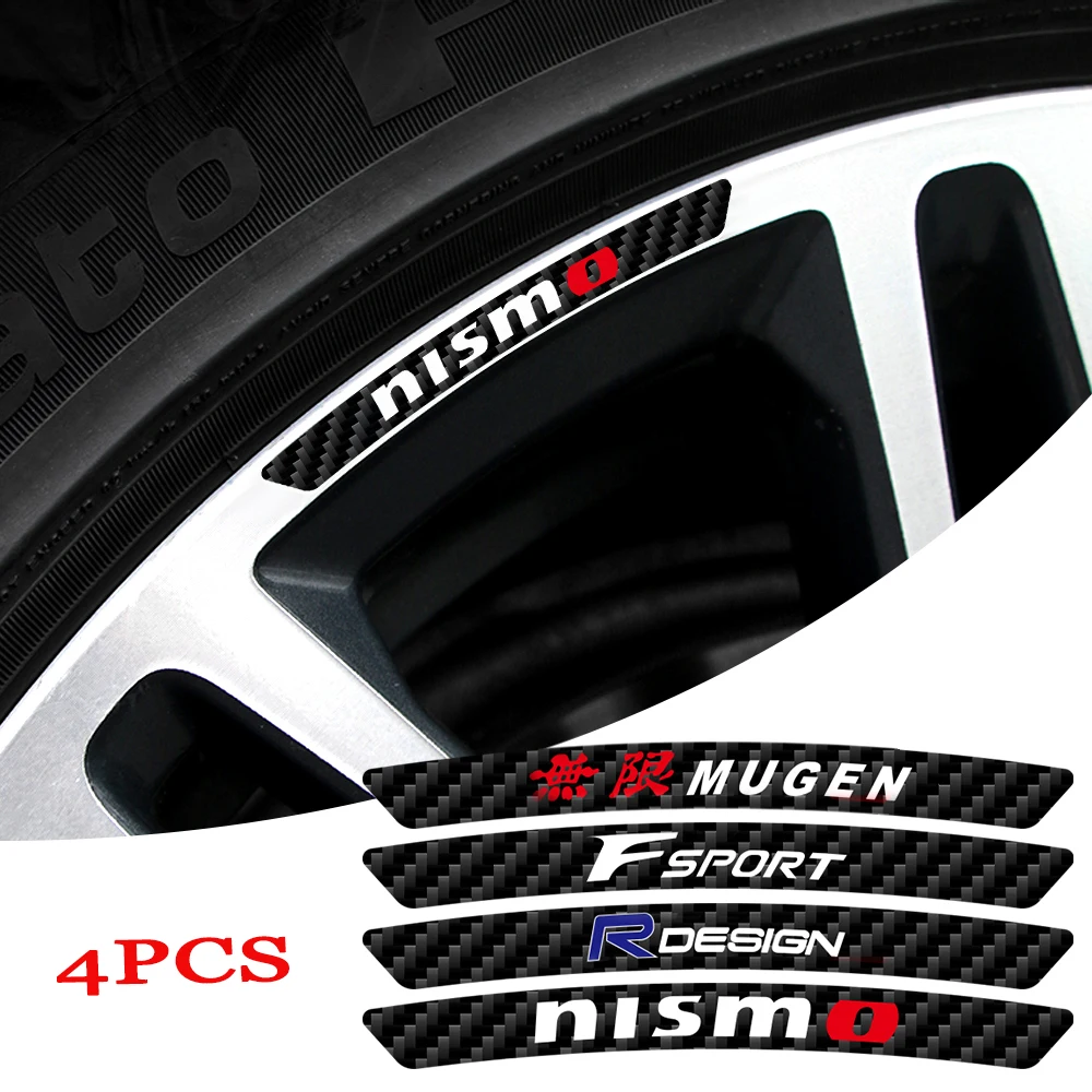 4 шт., автомобильные наклейки из углеродного волокна для Toyota TRD Corolla Yaris Rav4 Chr Hilux Aygo