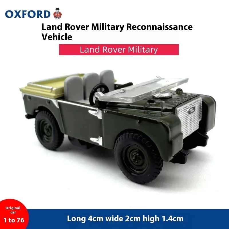 Фото Коллекционная модель автомобиля OXFORD 1:76: Военный разведывательный внедорожник Land Rover Convertible II (Джип), сувенир №1