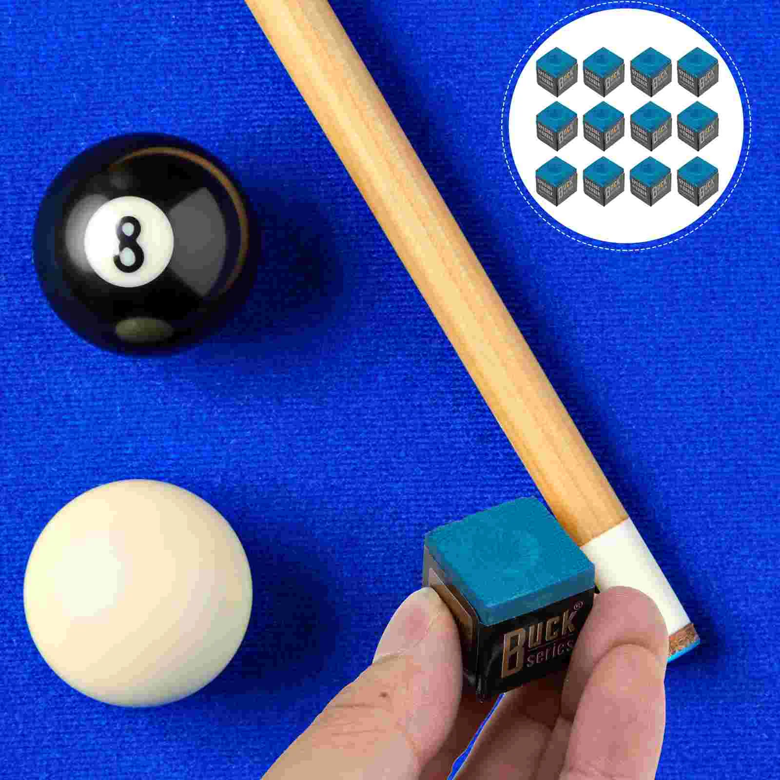 

Chalk Pool Cue Table Accessories Snooker Billiard Stick Billiards Chalks Holder Hand Tip Supplies Sticks Blue Tips Wiping Taom