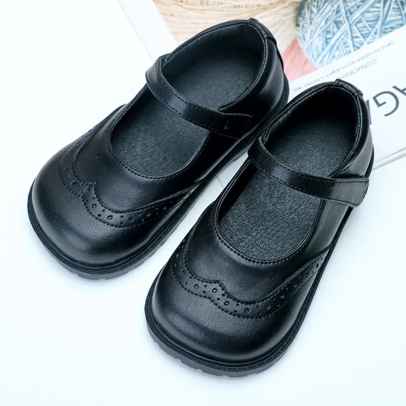 

Новинка, кожаные туфли для девочек, детские туфли принцессы на мягкой подошве, в британском стиле, для студентов, для малышей, на весну и осен...