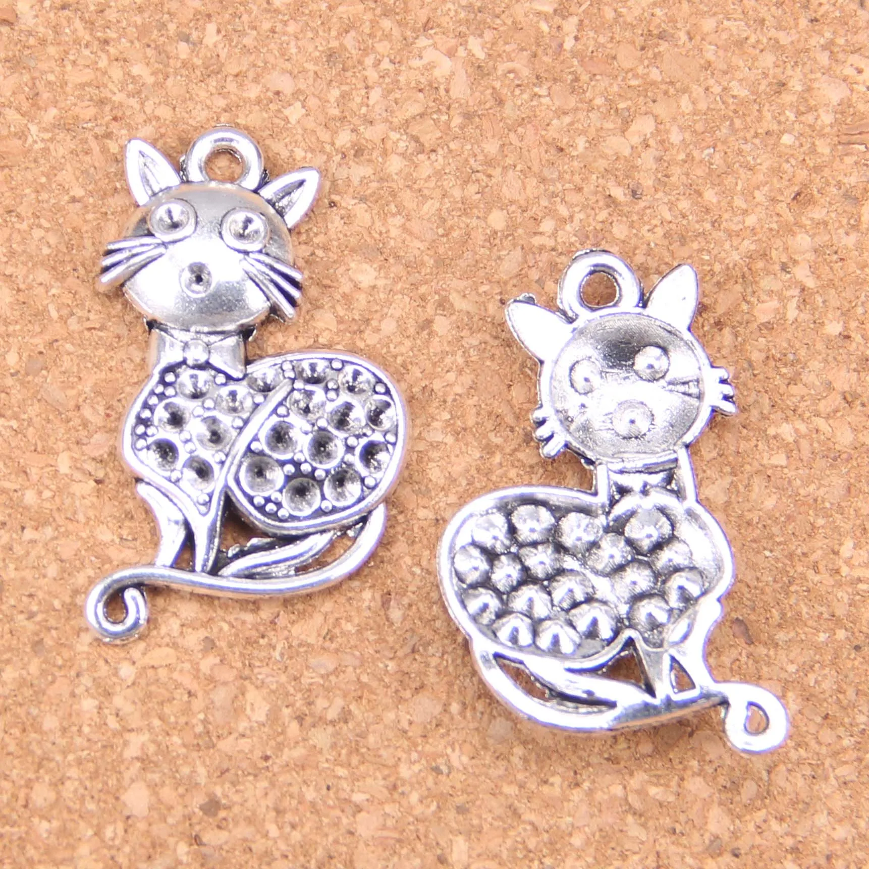 

28pcs Charms capuchin cat 36x23mm Antique Pendants,Vintage Tibetan Silver Jewelry,DIY for bracelet necklace