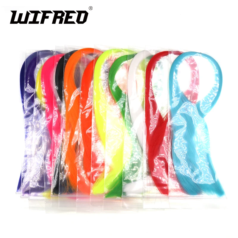 

Wifreo 2Packs Micro Synthetic Fiber For Streamer Sabiki Fly Jig Hooks Bucktail Jigs Fly Tying Material FL Pink Green Wholesale