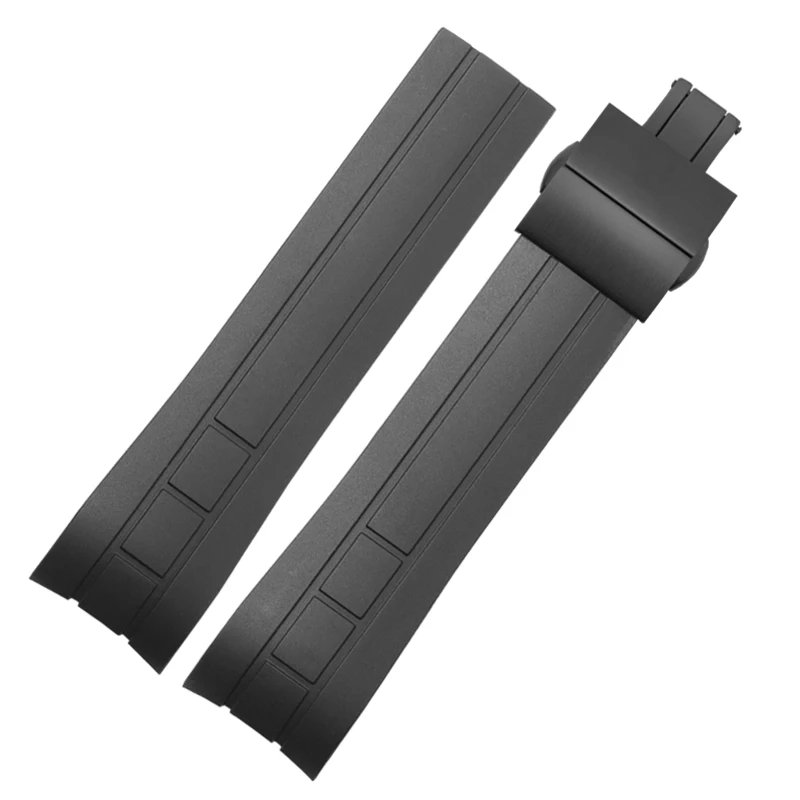 Arc Mouth Rubber Watch Band For Citizen Air Eagle / Mido Helmsman M005 Sao Orange Men's Black Blue Watch Strap 23mm 22mm