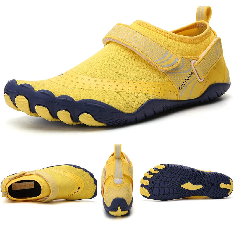 Unisex Beach Barefoot Outdoor Beach Sandals Upstream Water Shoes Plus Size Non-Slip River Sea Diving Sneakers  Hiking Sandals