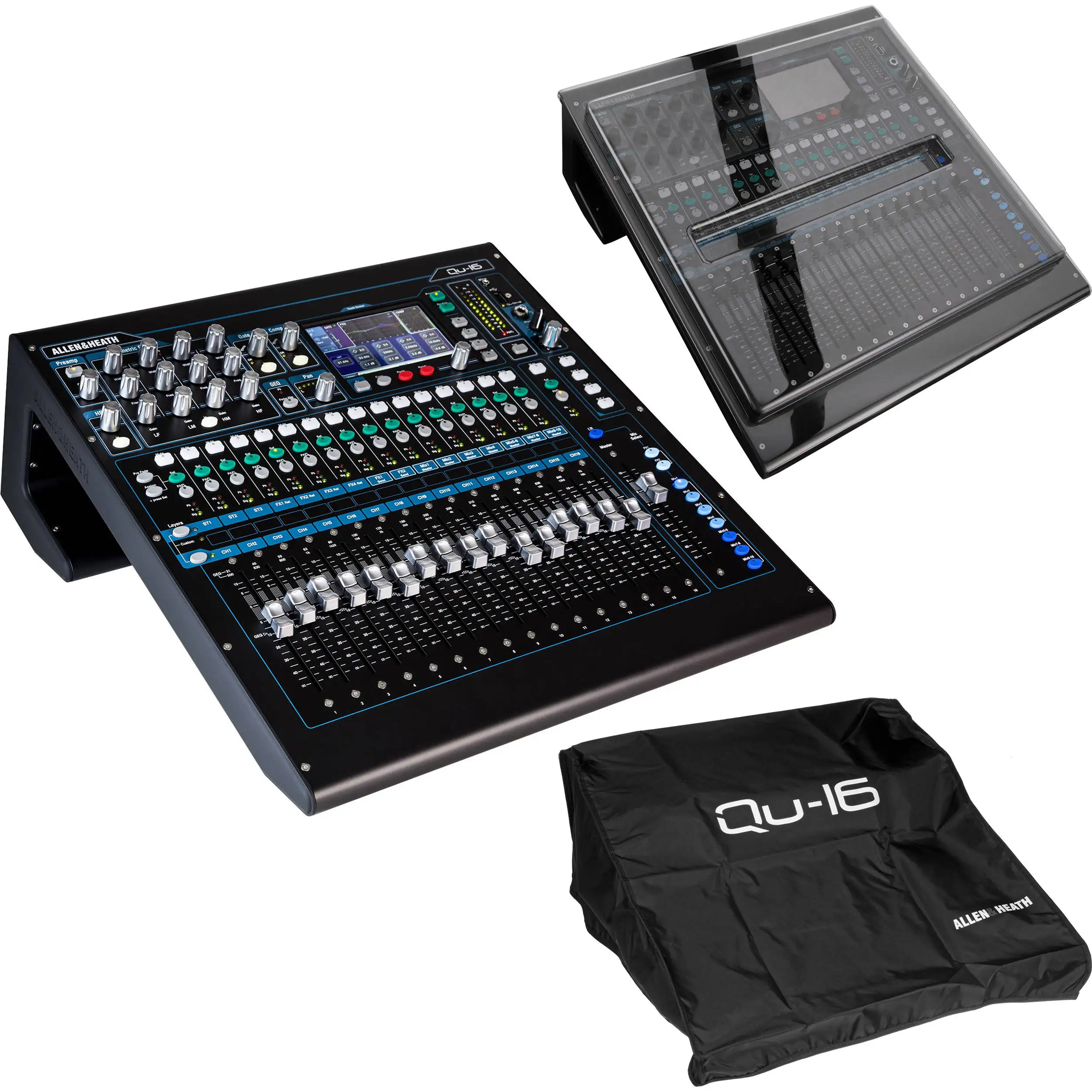 

Летняя распродажа, скидка на Allen & Heath Qu 16, набор цифрового миксера с пылезащитной крышкой и Decksaver (хром издание), Лидер продаж