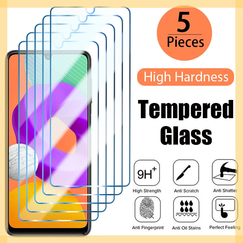 

5PCS Screen Protector for Samsung A53 A12 A32 A22 A52S 5G Tempered Glass for Samsung A13 A51 A41 A70 A40 A50 A71 A72 A52 Glass