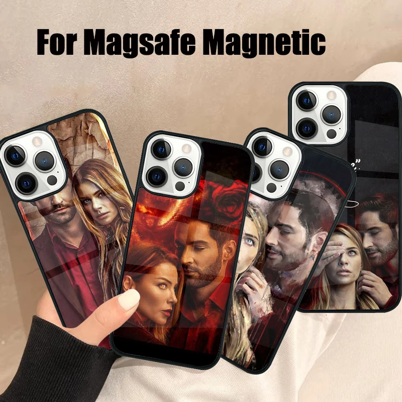 Чехол для телефона Lucifer and chloe Magsafe iPhone 16 15 14 13 12 11 Pro Max Plus зеркальный беспроводной