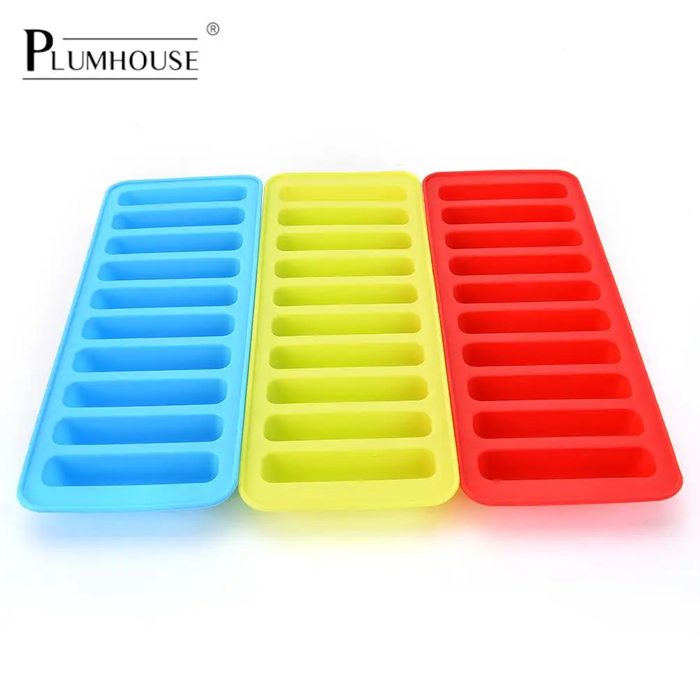 

Silicone Ice Tray Mold Easy Demold BPA-free Flexible Stackable Durable Long Ice Cubes Mold Ice Maker Container Bar Kitchen Tool