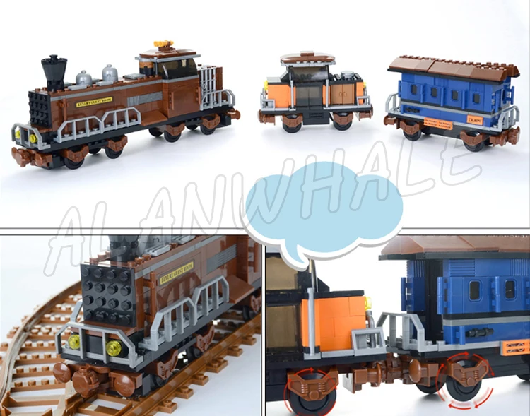 682 шт. городские поезда Вестерн Чейз паровоз пассажиры кареты треки 25710