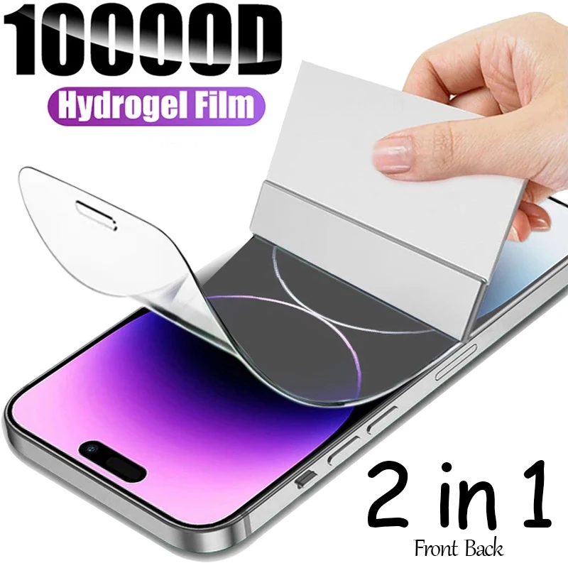 

Hydrogel Film For iPhone 14 13 12 Mini 11 Pro XS Max XR X SE 2022 2020 8 7 Plus Front Screen Protector Back Film Not Glass