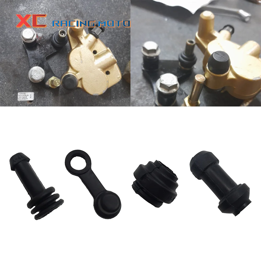

5 Pcs Motorcycle Scooter Rubber Disc Brake Pump Caliper Valve Waterproof Cap Brake Upper Lower Pump Caliper Sleeve Dust Cover
