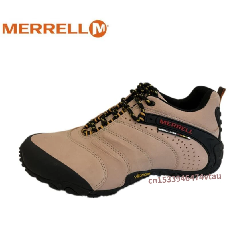 New Original Merrell Professional Outdoor Men Nubuck Genuine Leather Climbing Shoes for Cross-country Mountaineer Hiking Sneaker