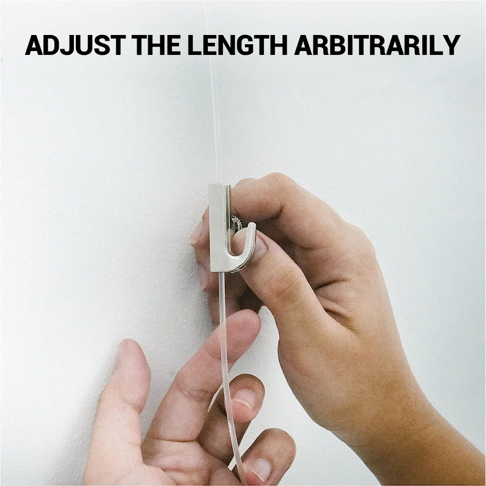 Комплект из 4 Т-образных нейлоновых веревок с регулируемыми винтами и крючком