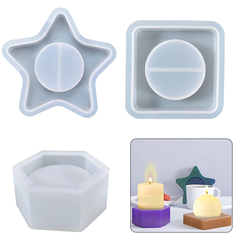 

Five-pointed Star Candle Holder Silicone Mold Family Decoration Jewelry Storage Tray Mold Epoxy Resin Mold Homemade DIY Artcraft
