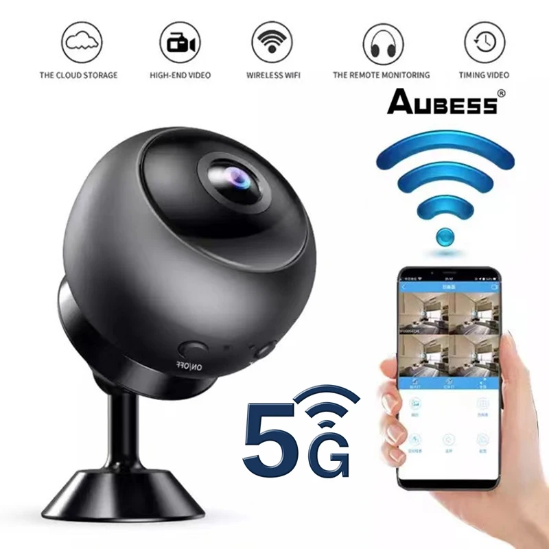 

Миниатюрная Wi-Fi IP-камера HD 1080P, беспроводная микро-камера наблюдения с функцией ночного видения для умного дома, спортивный монитор со встро...