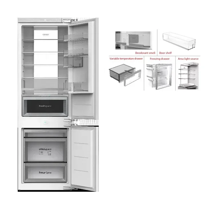 Фото Haushalts-Gefrier schrank im modernen Stil nebeneinanderカebaut Kühlschrank Gefrier schrank Kühlschrank №2