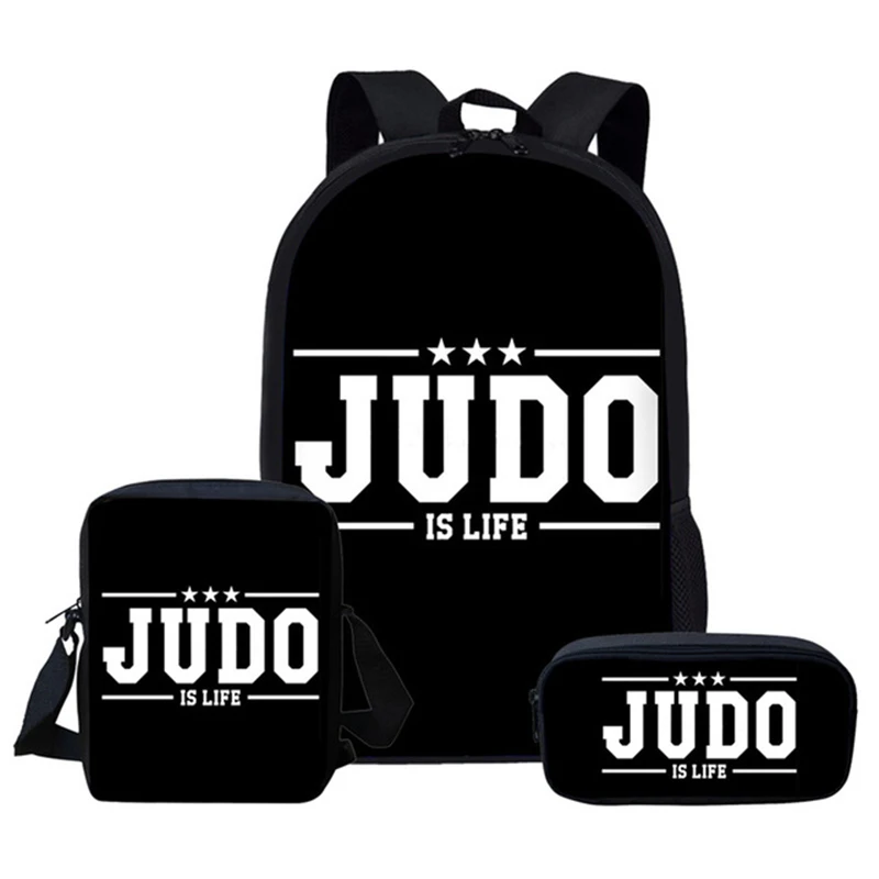 

Popular Harajuku Funny Judo 3pcs/Set Backpack 3D Print School Student Bookbag Travel Laptop Daypack Shoulder Bag Pencil Case