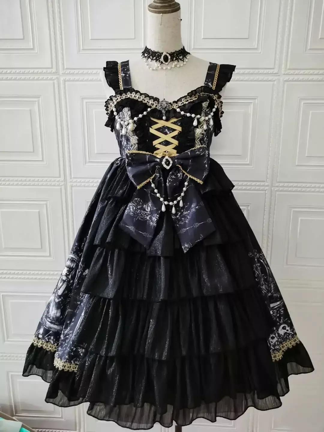 

2022 dress cosplay costume robe lolita dragon witch gothic lolita dark victorian dress female goth original retro