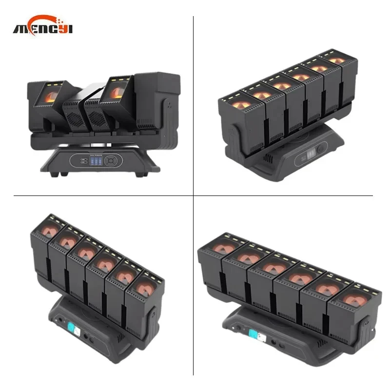 Фото Светодиодный матричный прожектор Stage Light Bar 6x60W RGBW 4-в-1 DMX Pixel Zoom Beam Wash с вспомогательным светом для дискотек и диджеев №3