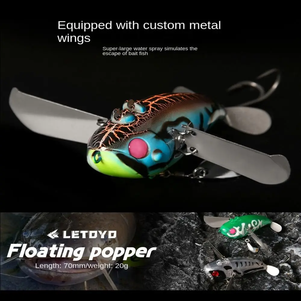 2024 70 мм 20 г пропеллер Warbler приманка вращающийся хвост плавающая поверхность окунь