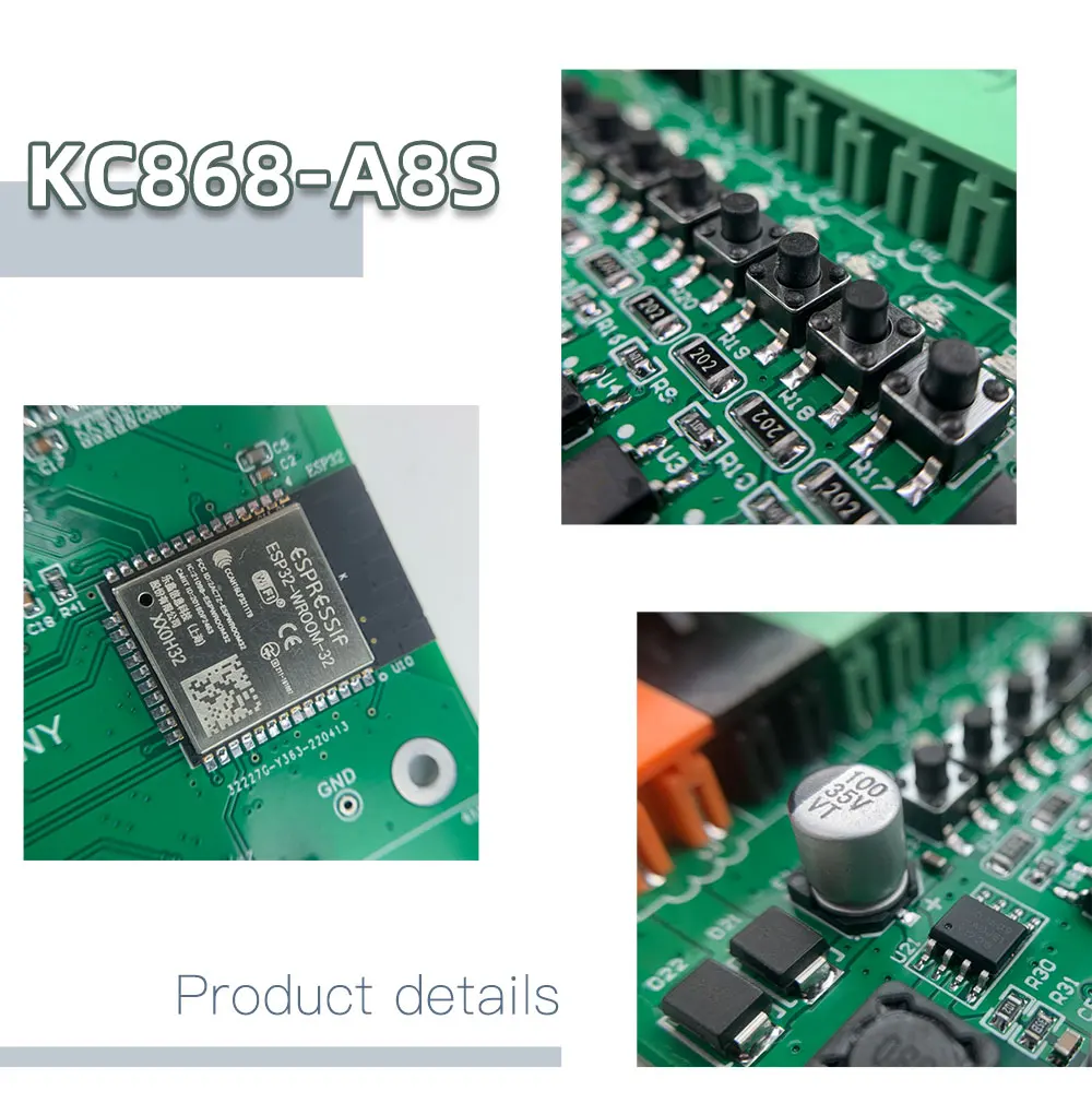 KC868-A8S Esp32 Релейная плата RS232 USB WE Релейный модуль ADC DAC RF 433M Температура Arduino IDE MQTT (art.: 3920d1efd16aa) - 3920d1efd16aa
