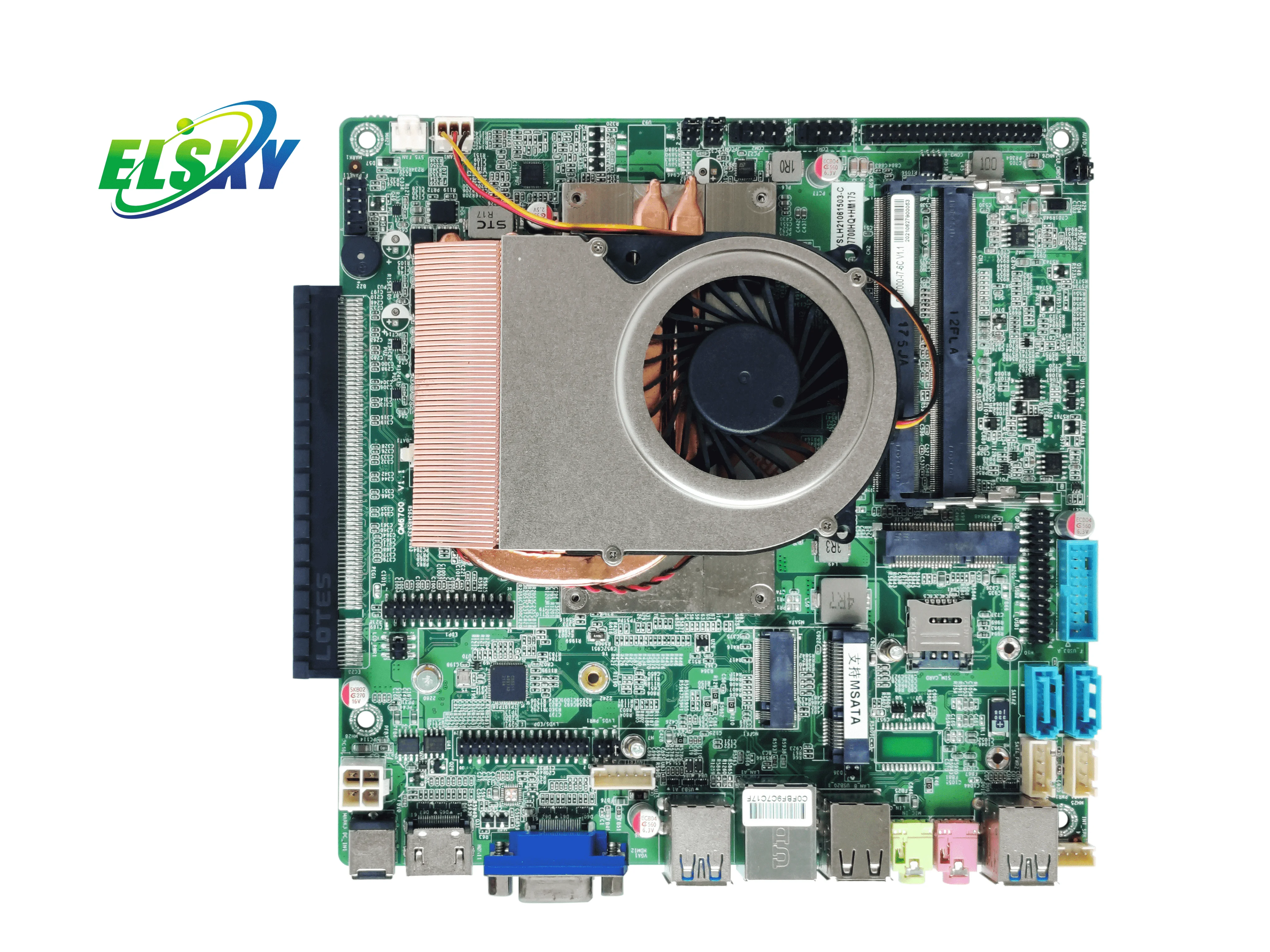 Фото ELSKY Новая материнская плата Mini-ITX Skylake/Kabylake с процессором I3, чипсетом H170, 32 ГБ DDR4, двумя LAN-портами, двухканальной памятью и SATA №3