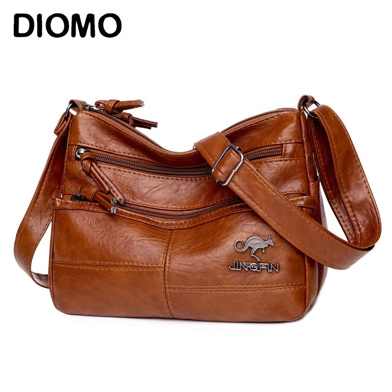 

DIOMO Women's Bags Fashion 2022 Trend Shoulder Bag Female Crossbody Bags Soft PU Leather Handbags Cross Body Woman Side Bag