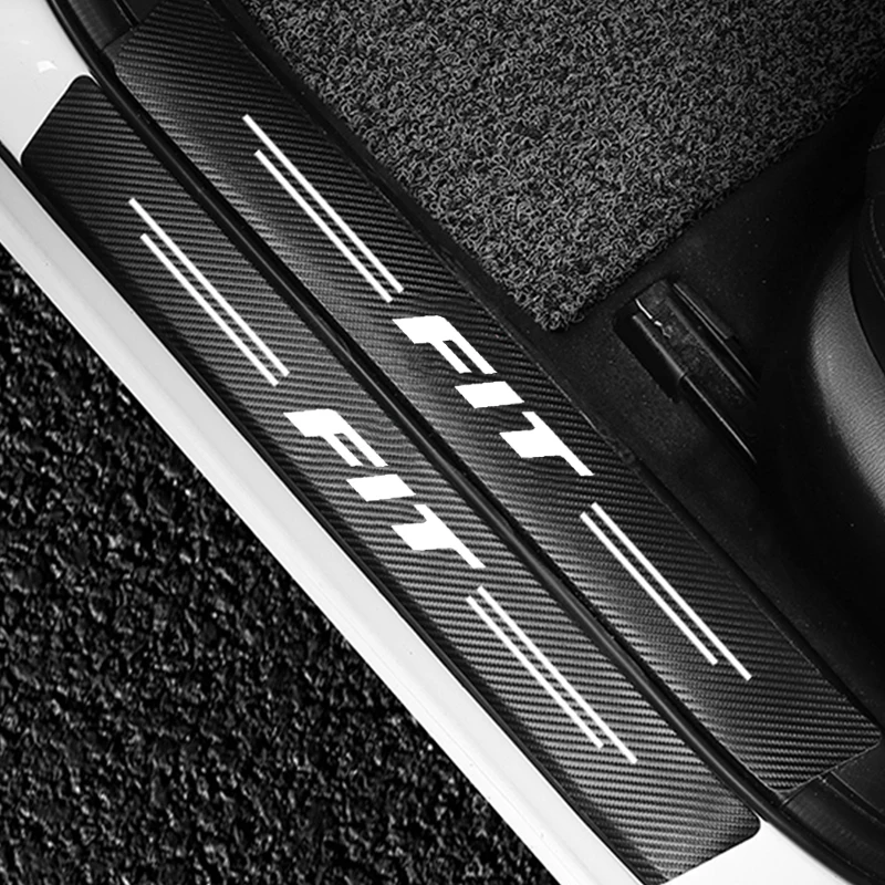 4 шт. для Honda Fit GP1 GP2 GP5 GE6 GE8 GD1 GD3 GK3 GK5 2009 2010 2011 2012 2013 наклейки на пороги автомобиля из