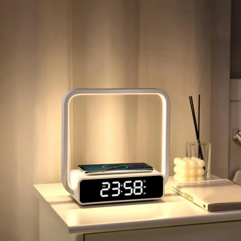 

Alarm Clock For Heavy Sleepers Digital Alarm Clock With Wireless Charging And Lights Dimmable Alarm Clocks For Bedrooms Durable