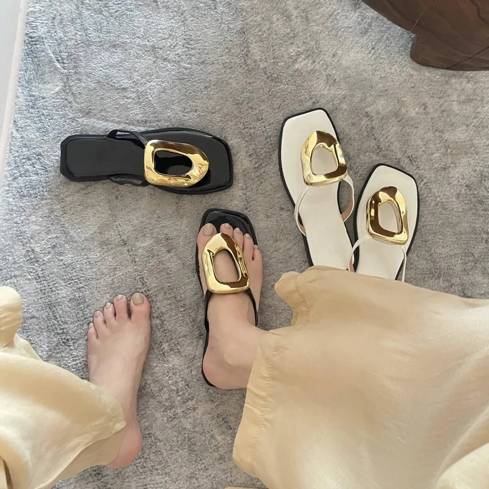 Средние резиновые шлепанцы гавайская копыта каблук искусственная ткань средние