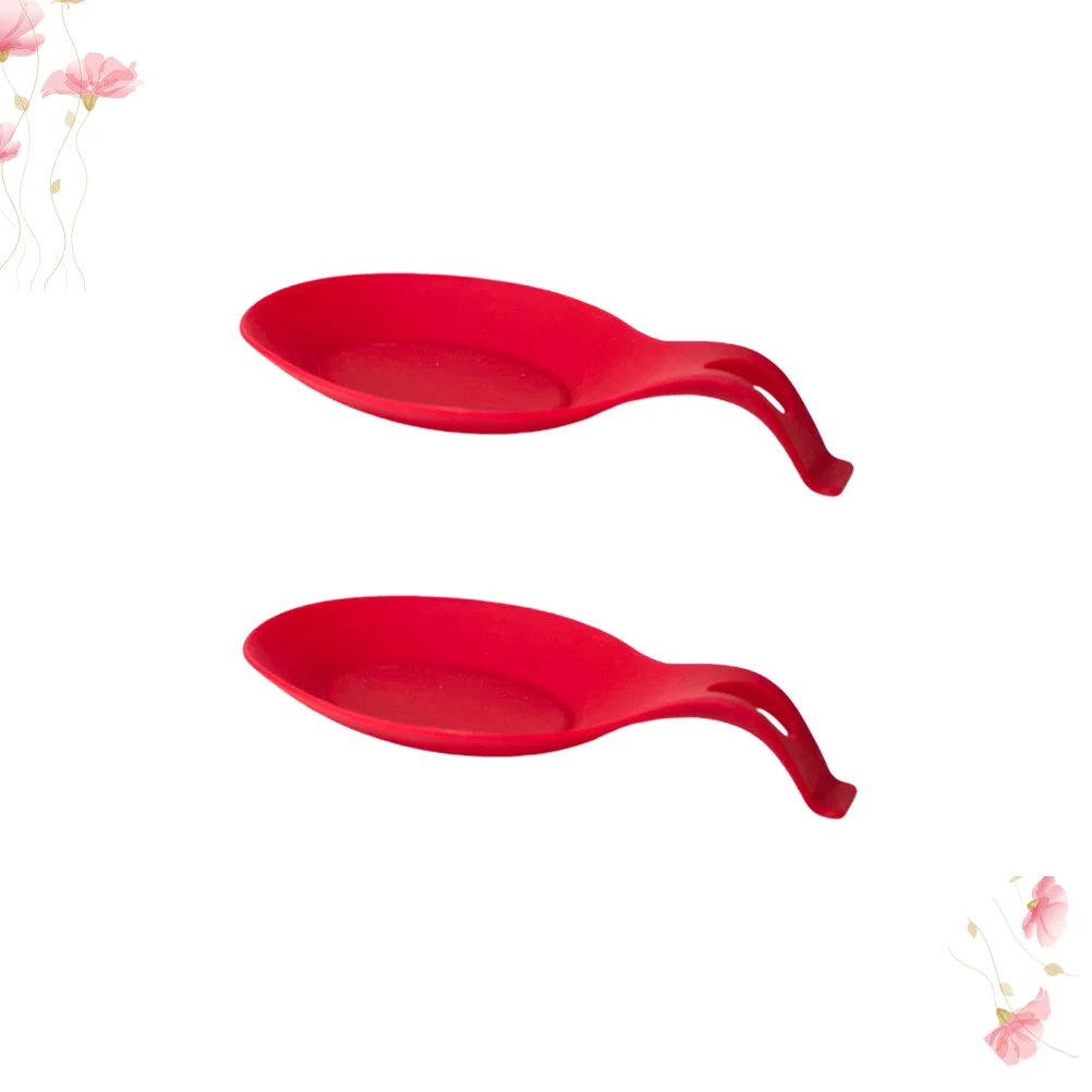 

2pcs Ladle Spoon Holder Countertop Spoon Holder Kitchen Supplies Kitchen Utensil Pad Heat Resistant Spoon Rest