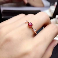 meibapj natural pigeon blood ruby gemstone fashion simple ring for women real 925 sterling silver fine jewelry