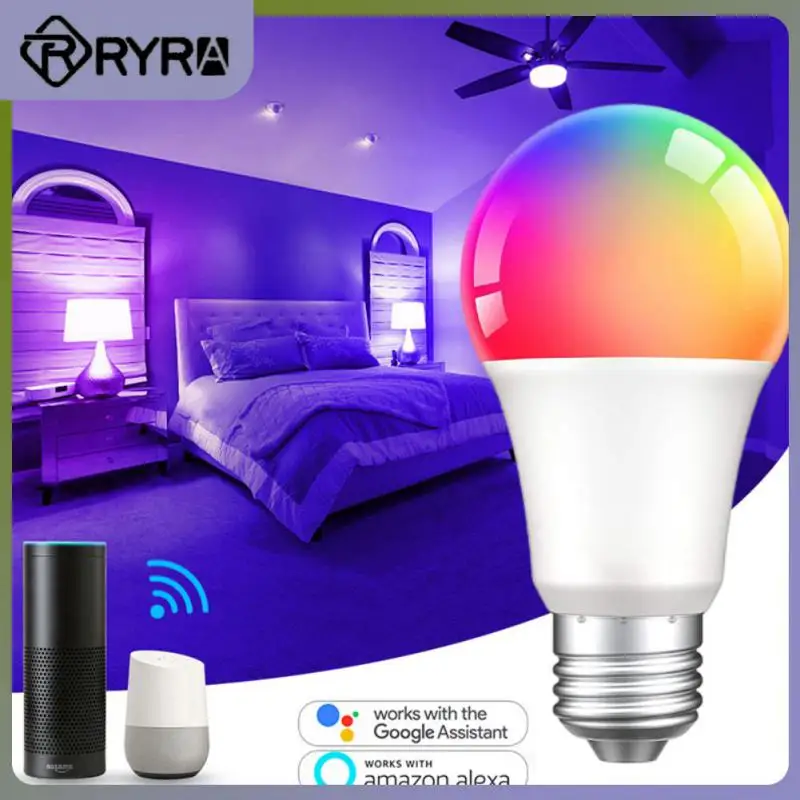 Smart Home Zigbee E27 Lamp Bulb 12w 15w 18w Smart Light Bulb Tuya Rgb Led Light Support Alexa Google Home Dimmable Color Timer