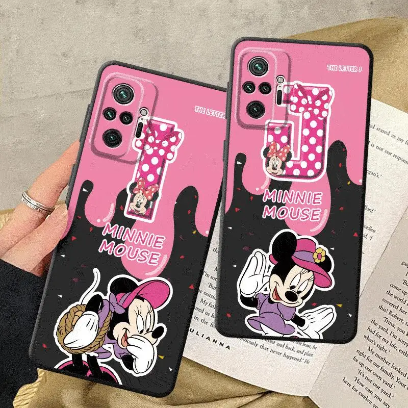 Чехол для телефона Disney Minnie Pink Letters G-L Xiaomi Redmi Note 7 8 T S 10 11 12 Pro Note12ProPlus 13 Note13ProPlus