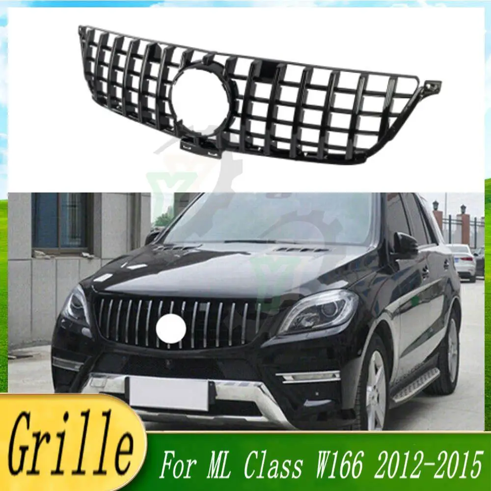 GT/Алмазный передний бампер решетка гоночный гриль для Mercedes-Benz ML Class W166 ML300 ML320 ML350