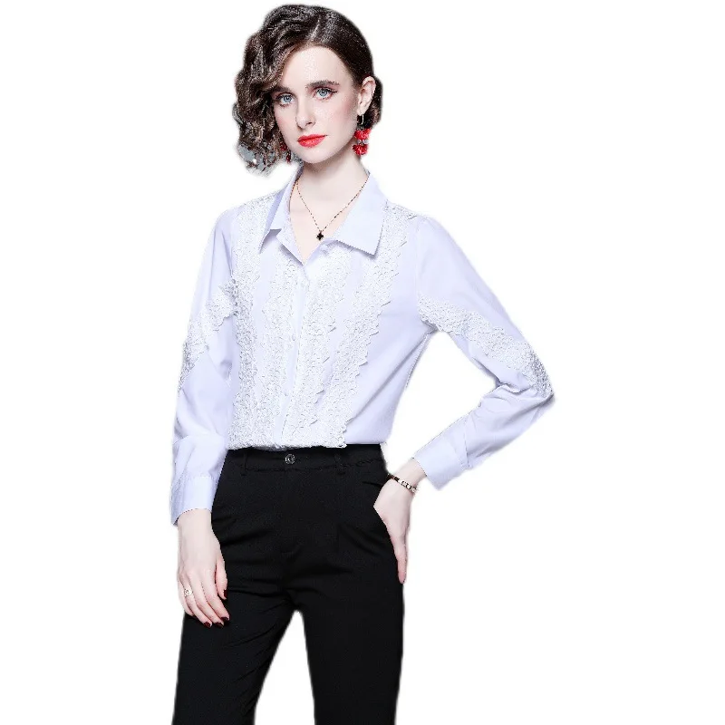 

Luxury Designer Fashion Blouses Women Elegant Shirts for Female Clothing Long Sleeve Tops Summer 2022 Korean Tunics Office Wear