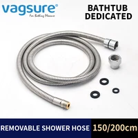 bathtub shower hose soft shower 1 5m pipe flexible bathroom water pipe stainless steel 16182022mm joint pluming hose