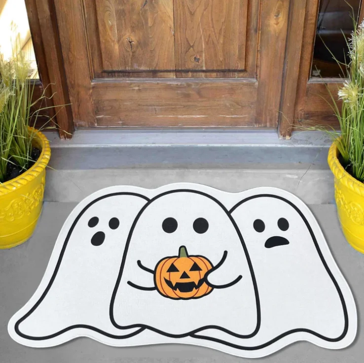 Черная Паутина Тыква Призрак Хэллоуин Ковер Для Ванной Комнаты Украшения