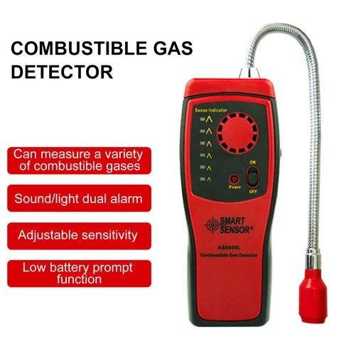 Портативный детектор газа, тестер с сигнализацией утечки природного газа, для обнаружения утечки горючего газа