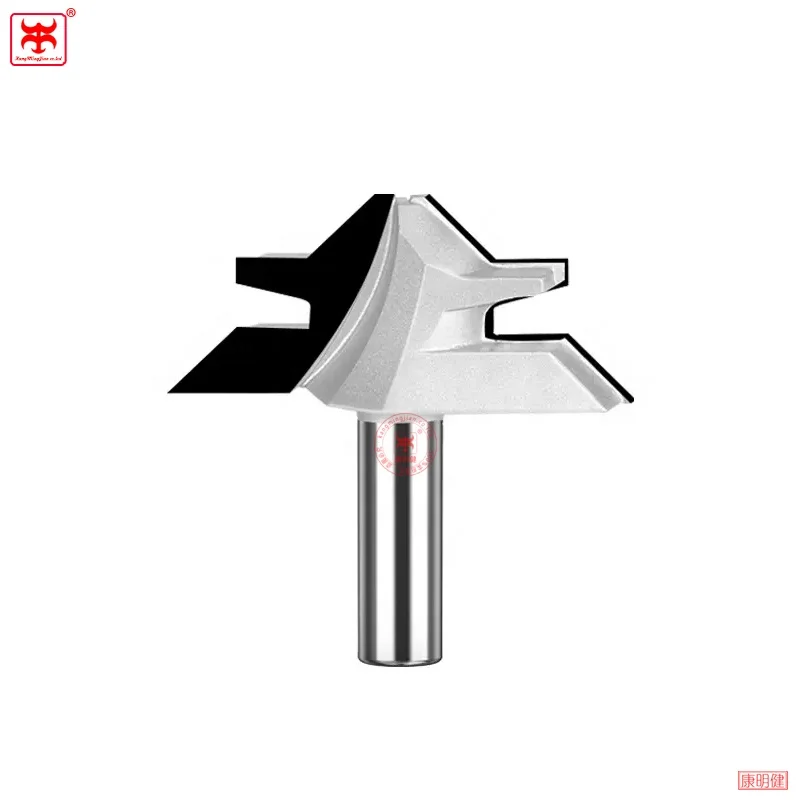 Концевая фреза KANGMINGJIAN PCD алмазная 45-градусная tenon твердосплавная