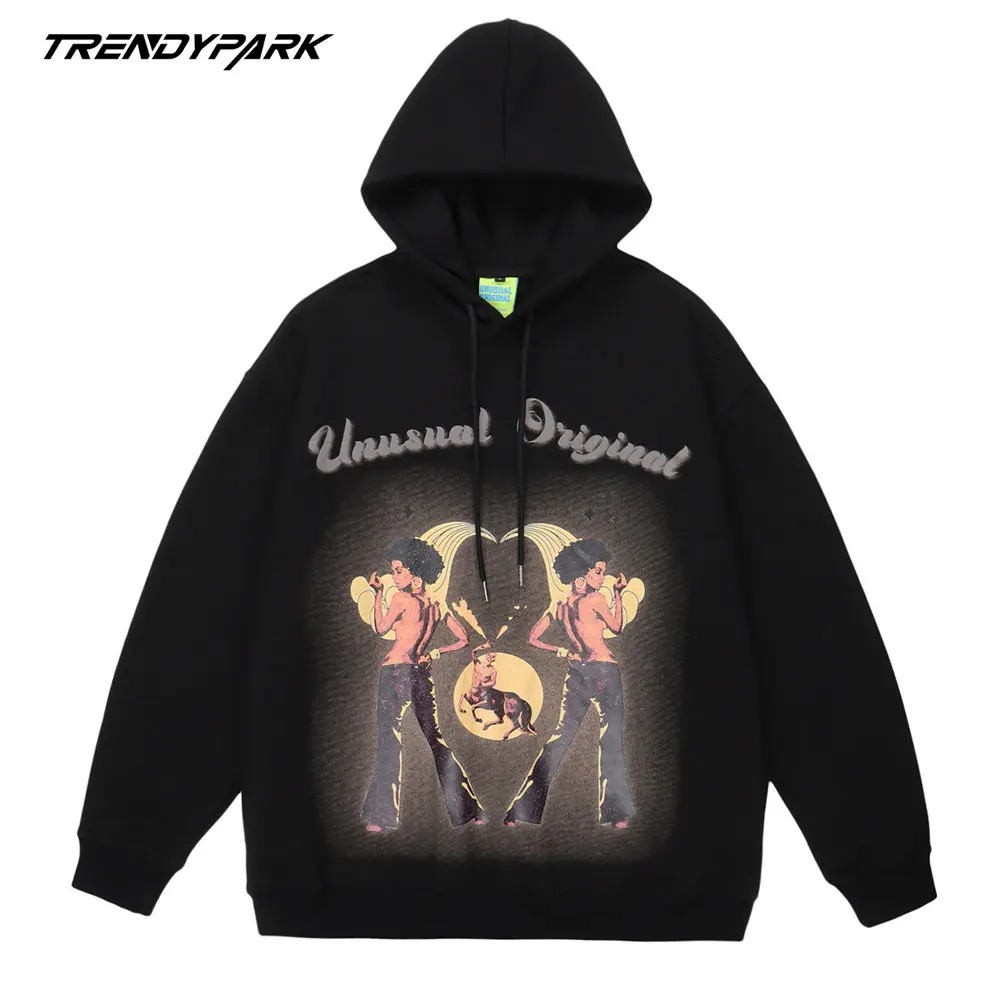 

Men's Hoodies Vintage Singer Print 2022 Autumn Hooded Sweatshirt Harajuku Oversized Cotton Casual Streetwear Men Clothing