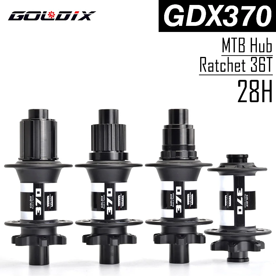 Купить Велосипедная втулка GOLDIX GDX370, герметичный подшипник, 6 болтов, дисковый тормоз, J-образный изгиб, 28 отверстий, трещотка, 36T, усиление, ступица дл...
