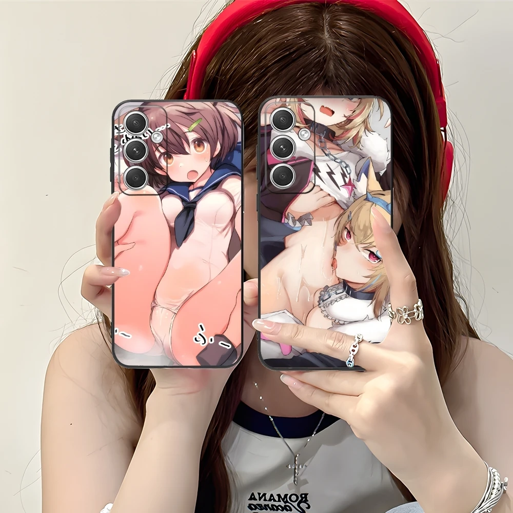 Милый чехол для мобильного телефона Waifu Hentai Samsung M55 35 15 54 34 14 33 23 13 42 32 22 F55 12 черный